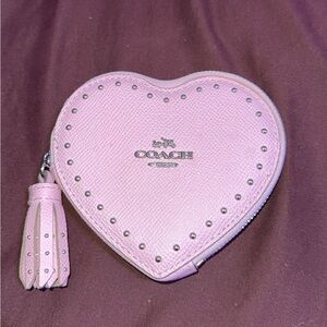 Coach pink coin purse